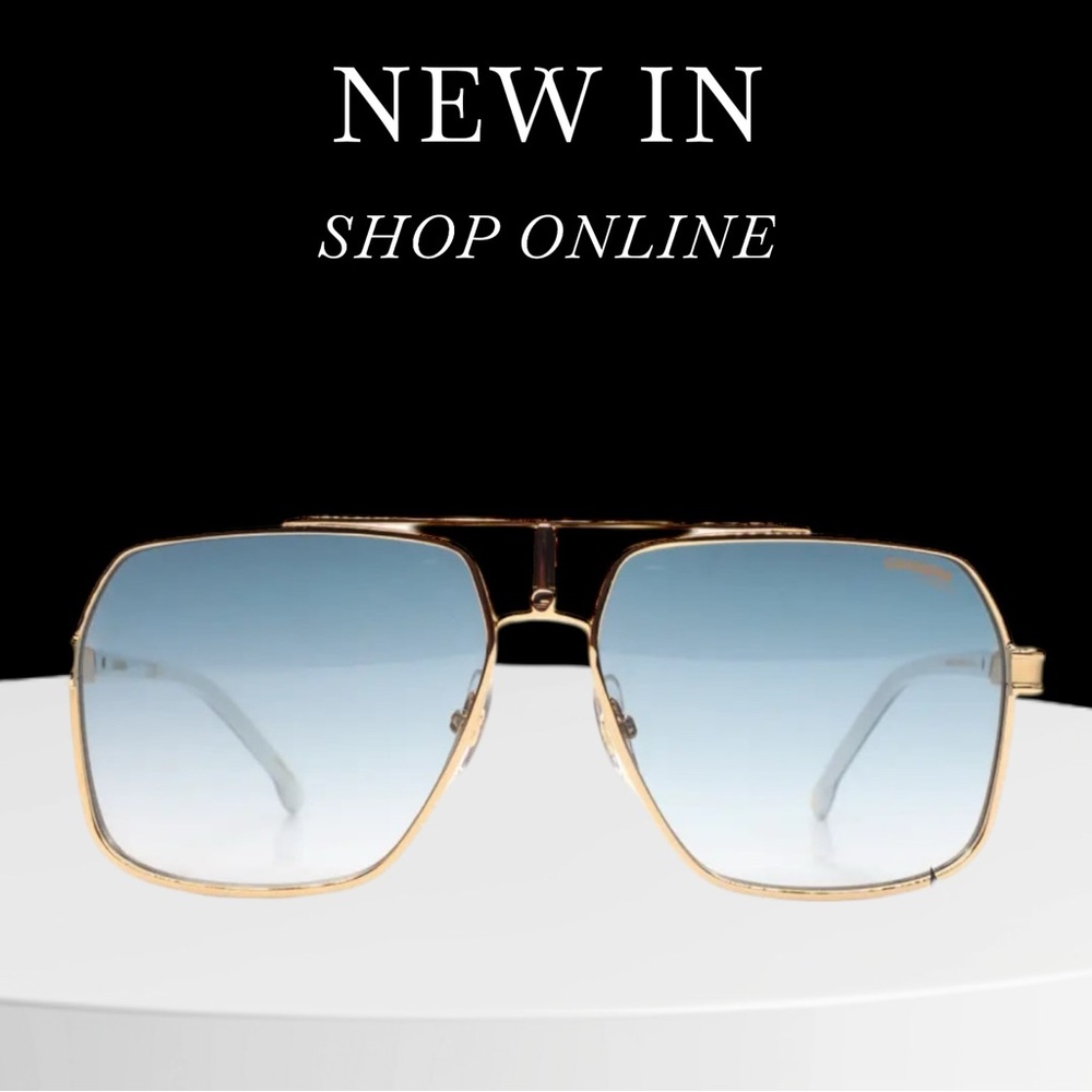 Carrera Aviator 1055/S J5G08 Gold and Blue Gradient Italian Luxury Sunglasses